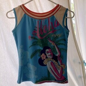 Itsus Hula Girl Shirt, size small, made in Canada